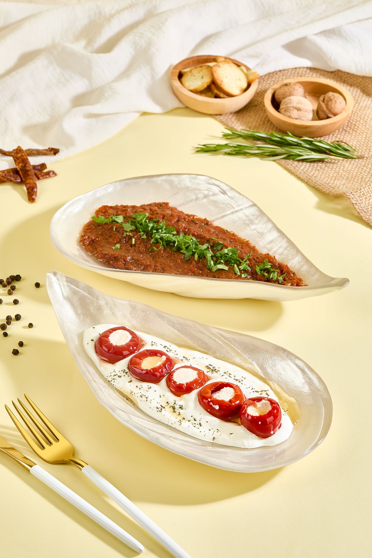 İstiridye Cam Meze Servis Tabağı Seti